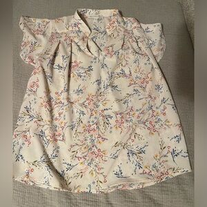 Monteau Floral Blouse m flutter sleeve